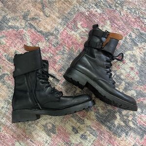 Frye Julie Shield Combat Moto Boots 8.5 Womens